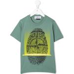 T-shirts à imprimés Stone Island Junior verts enfant en promo 