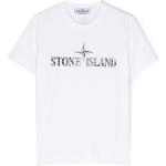 T-shirts à imprimés Stone Island Junior blancs en jersey enfant en promo 
