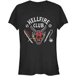 Stranger Things Hellfire Club Short Sleeve T-Shirt, Black, XXL Women's