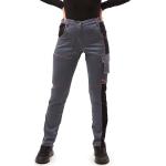 Pantalons de travail gris foncé stretch Taille XS look fashion pour femme 