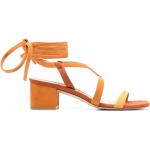 Sandales à brides Stuart Weitzman orange en cuir à bouts ouverts Pointure 38 pour femme en promo 