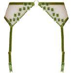 Porte-jarretelles verts en satin Taille M pour femme en promo 