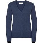 Style It Up Cardigan pour femme avec col en V et boutons en tricot fin doux uni décontracté, bleu, 38
