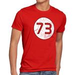 T-shirts Style3 rouges en coton The Big Bang Theory Taille XL look fashion pour homme 