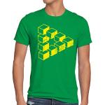 style3 Cube T-Shirt Homme The Big Bang Theory Sheldon TBBT, Taille:M;Couleur:Vert