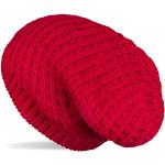Bonnets Stylebreaker rouges à mailles Tailles uniques look fashion pour femme 