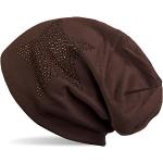 Chapeaux d'automne Stylebreaker marron à strass Tailles uniques classiques pour femme 