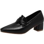 Chaussures casual noires à bouts carrés Pointure 33 avec un talon entre 5 et 7cm look casual pour femme 