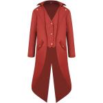 Manteaux gothiques saison été rouges en fibre synthétique lavable à la main à manches longues Taille XXL look gothique pour homme 