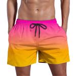 Shorts de sport orange en fibre synthétique lavable à la main look fashion pour homme 