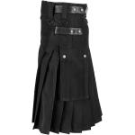 Jupes écossaises de printemps noires en polyester lavable à la main Taille 3 XL look gothique pour femme 