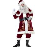Déguisements de Père-Noël  rouges en fibre synthétique Taille 3 XL look vintage pour homme 