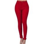 Pantalons classiques rouges look fashion pour femme 