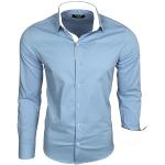 Chemises unies Subliminal Mode bleu ciel à manches longues Taille 4 XL look fashion pour homme en promo 