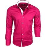 Chemises unies Subliminal Mode roses à manches longues Taille 3 XL look fashion pour homme en promo 