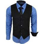 Chemises de mariage Subliminal Mode bleus clairs à manches longues à manches longues Taille S look fashion pour homme 