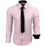 Chemises unies de mariage Subliminal Mode rose pastel à manches longues Taille XL look business pour homme 