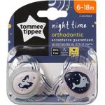 Succhietto Tommee Tippee 2 Pz Night Time 6-18m Bianco Blu