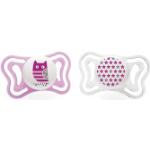 Tétines physiologiques Chicco roses en silicone 