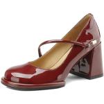 Chaussures montantes de mariage rouges en cuir Pointure 35 look fashion pour femme 