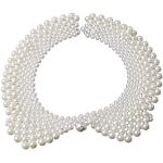 Colliers ethniques de mariée blancs à perles style ethnique pour femme 