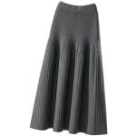 Jupes velours grises en velours Tailles uniques look casual pour femme 