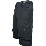 Shorts VTT noirs en nylon respirants Taille 4 XL look fashion pour homme 