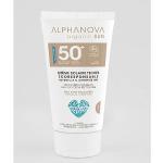 Crèmes solaires teintées Alphanova bio pour le corps pour peaux sensibles texture crème 