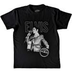 Sun Records Unisex Adult Live Elvis Presley Portrait T-Shirt