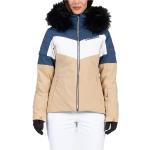 Vestes de ski Sun Valley marron en lycra imperméables avec jupe pare-neige Taille L look fashion pour femme 
