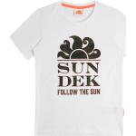 T-shirts à col rond Sundek blancs à logo Taille 10 ans pour fille de la boutique en ligne Miinto.fr 