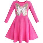 Robes de soirée roses en coton à sequins à motif papillons lavable à la main Taille 10 ans look fashion pour fille de la boutique en ligne Amazon.fr 