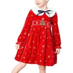 Robes en velours rouges en velours lavable en machine Taille 6 ans look fashion pour fille de la boutique en ligne Amazon.fr 