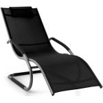 Sunwave Chaise longue transat Relax Aluminium noir