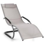 Chaises longues design Blumfeldt Sunwave beiges nude en aluminium 