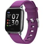 Montres connectées violettes notifications discipline fitness look sportif pour femme 