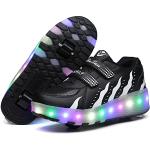 Chaussures de skate  noires lumineuses Pointure 33 look fashion pour enfant 