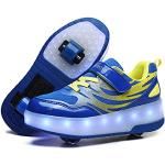 Chaussures de skate  bleues lumineuses Pointure 39 look fashion pour enfant 