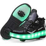 Chaussures de skate  noires lumineuses Pointure 39 look fashion pour enfant 