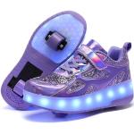 Chaussures de skate  violettes lumineuses Pointure 33 look fashion pour enfant 