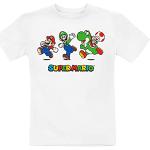 T-shirts à manches courtes blancs Super Mario Mario look fashion pour garçon de la boutique en ligne Amazon.fr 