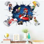 Super Mario jeu autocollants enfants dessin animé chambre fond décoration murale autocollant mural auto-adhésif - Oaao
