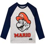Super Mario - T-Shirt à Manches Longues - Garçon - Gris - 5-6 Ans