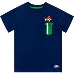 T-shirts à manches courtes bleu marine Super Mario Mario look fashion pour garçon de la boutique en ligne Amazon.fr 