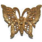 Broches en argent argentées en argent à motif papillons look vintage pour femme 