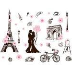 Autocollants à motif Tour Eiffel Tour Eiffel romantiques 