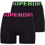 Boxers Superdry noirs en lot de 2 Taille S look fashion pour homme en promo 