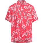 Chemises hawaiennes Superdry rouges en toile à manches courtes Taille S classiques pour homme 