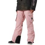 Pantalons de ski Superdry roses à rayures en polyester respirants Taille XL pour femme 