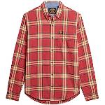 Superdry L/S Cotton Lumberjack Shirt, Drayton Check Red, M Homme